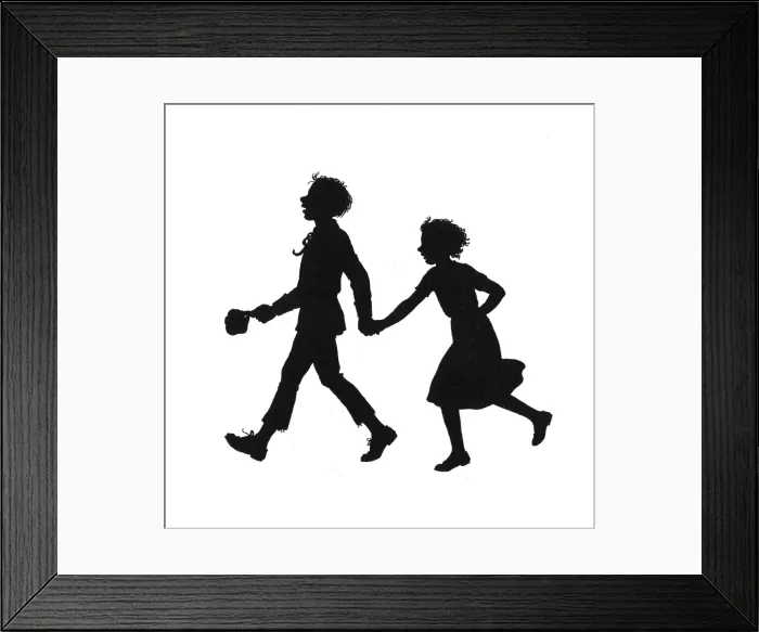Framed Print : Dunderpate and his friend Susan walking to town Framed Print : Dunderpate and his friend Susan walking to town