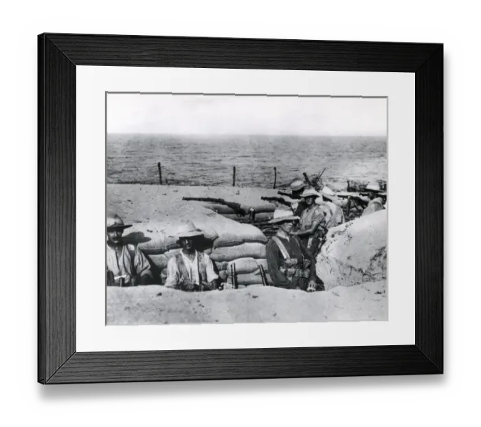 Framed Print : British line trenches by the sea, Salonika, WW1 Framed Print : British line trenches by the sea, Salonika, WW1
