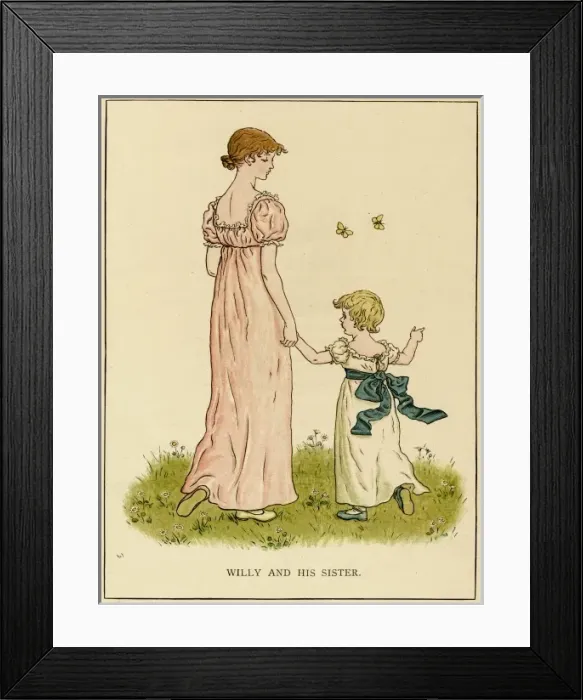 Framed Print : Illustration, Willy and His Sister Framed Print : Illustration, Willy and His Sister