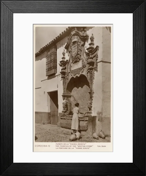 Framed Print : Fountain of the Written Stone, Cordova, Spain Framed Print : Fountain of the Written Stone, Cordova, Spain