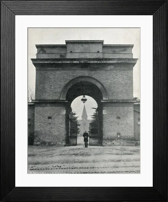 Framed Print : Asylum Entrance, Hanwell, Middlesex Framed Print : Asylum Entrance, Hanwell, Middlesex