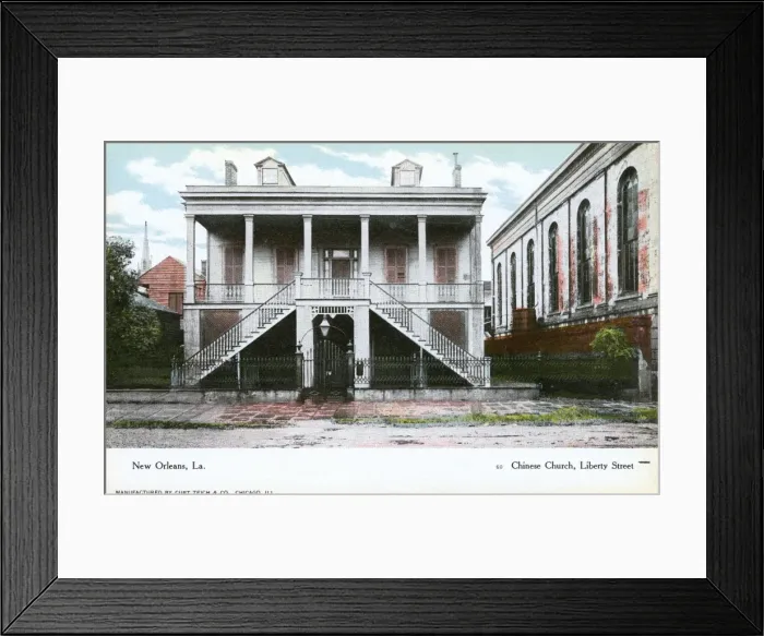 Framed Print : Chinese Church on Liberty Street, New Orleans, USA Framed Print : Chinese Church on Liberty Street, New Orleans, USA
