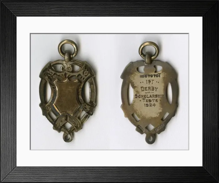Framed Print : Medal, Derby Scholarship Tests Framed Print : Medal, Derby Scholarship Tests
