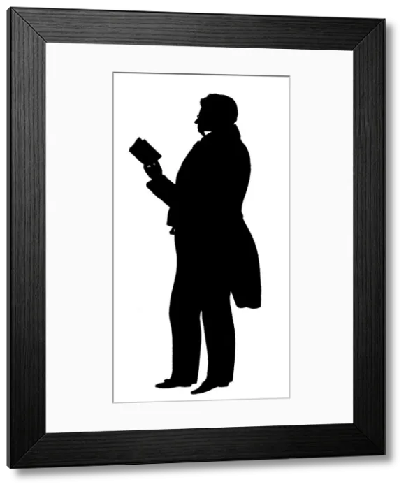 Framed Print : Silhouette portrait of William Makepeace Thackeray Framed Print : Silhouette portrait of William Makepeace Thackeray