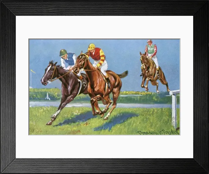 Framed Print : Horse Racing - Neck and Neck Framed Print : Horse Racing - Neck and Neck