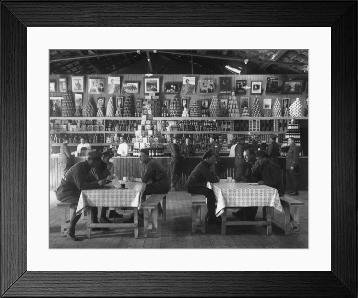Framed Print : Interior of Allied canteen at Abbeville, France, WW1 Framed Print : Interior of Allied canteen at Abbeville, France, WW1