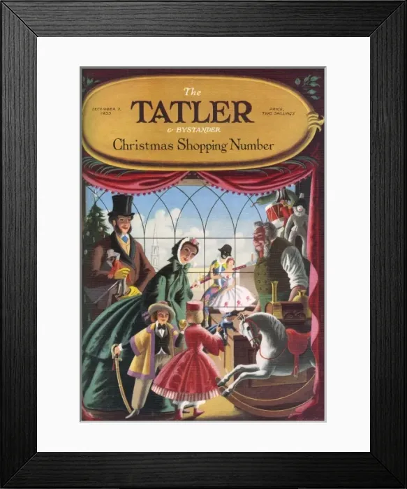 Framed Print : Tatler Christmas Shopping Number 1953 Framed Print : Tatler Christmas Shopping Number 1953