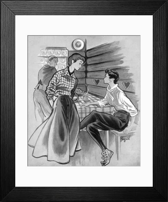 Framed Print : Apres ski fashion 1953 Framed Print : Apres ski fashion 1953
