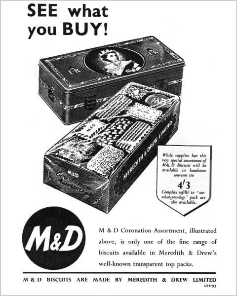 Meredith & Drew Coronation advertisement, 1953