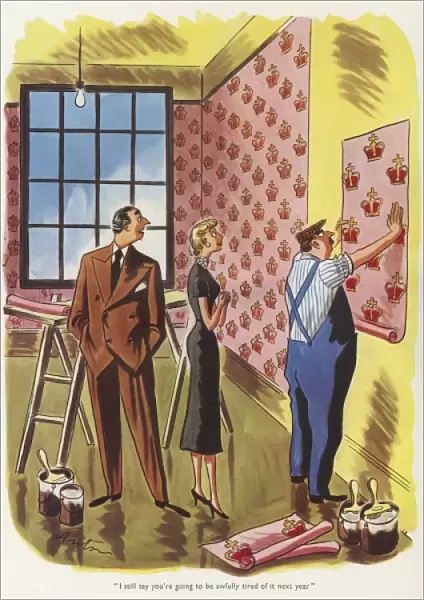 Coronation wallpaper, 1953