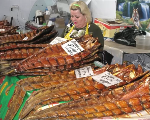Russia, Astrakan. A Fish Market