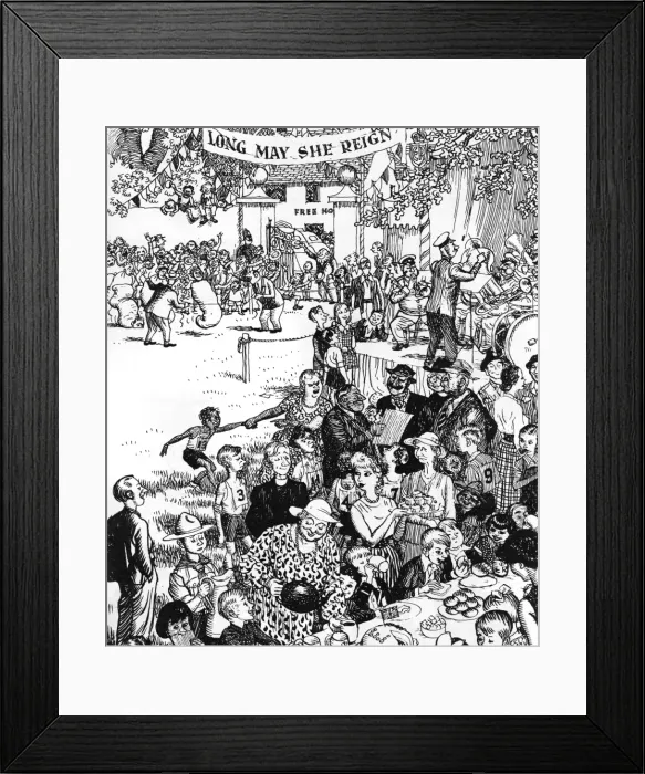 Framed Print : Coronation Tea Party Framed Print : Coronation Tea Party