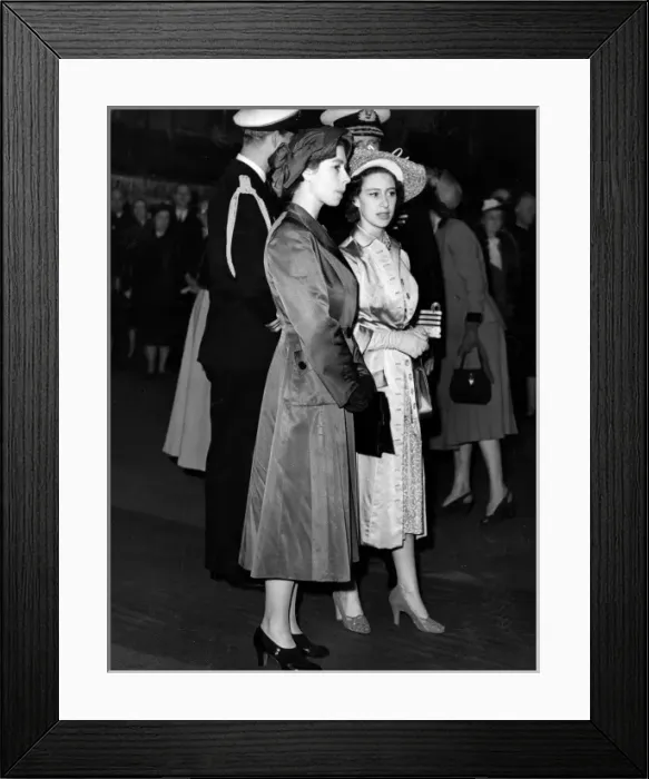 Framed Print : Princesses Elizabeth and Margaret, 1951 Framed Print : Princesses Elizabeth and Margaret, 1951