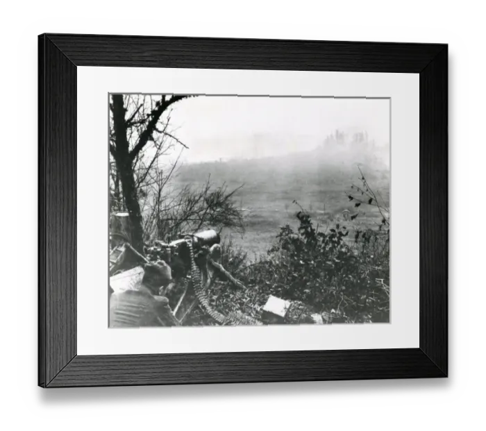 Framed Print : German machine gun, Grandpre, France, WW1 Framed Print : German machine gun, Grandpre, France, WW1