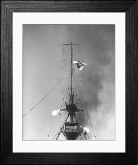 Framed Print : County ensign hoisted, Battle of the Falkland Islands, WW1 Framed Print : County ensign hoisted, Battle of the Falkland Islands, WW1