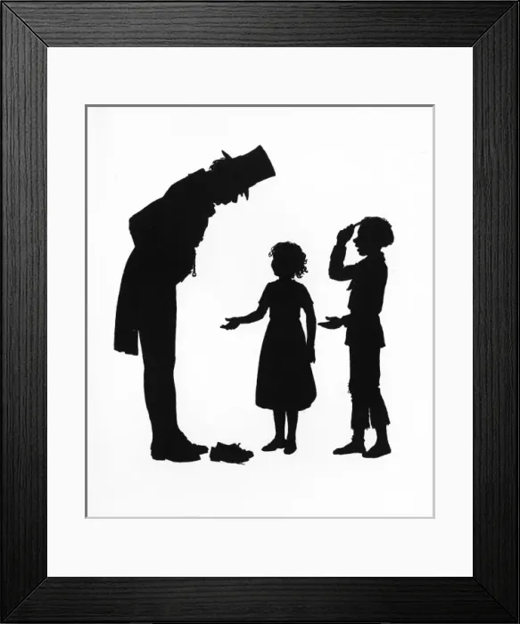 Framed Print : Dunderpate and Susan with the squire