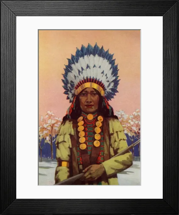 Framed Print : Red indian chief Framed Print : Red indian chief