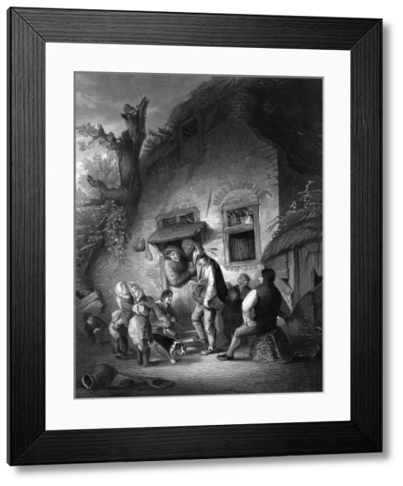 Framed Print : Street music: Flemish hurdy gurdy player Framed Print : Street music: Flemish hurdy gurdy player