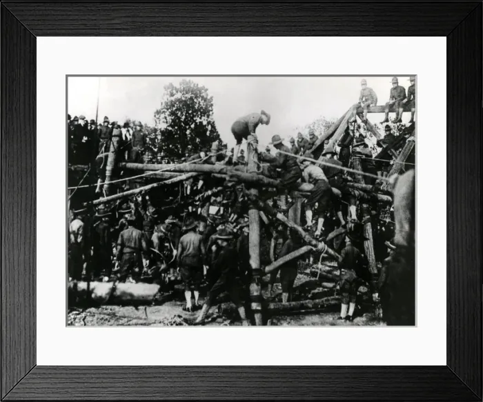 Framed Print : Training in an American army camp, France, WW1 Framed Print : Training in an American army camp, France, WW1
