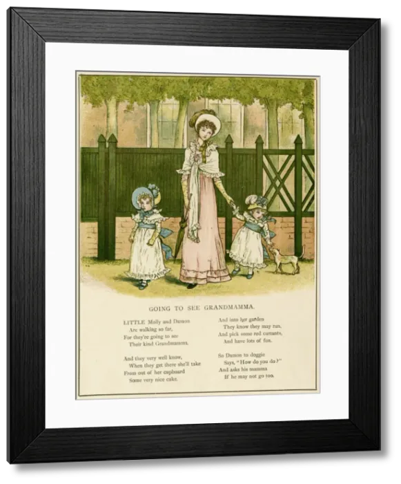 Framed Print : Illustration, Going to See Grandmamma Framed Print : Illustration, Going to See Grandmamma