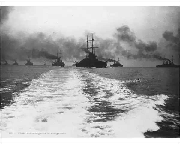 Austro-Hungarian fleet at sea, WW1