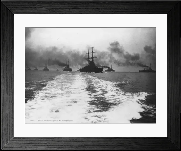 Framed Print : Austro-Hungarian fleet at sea, WW1 Framed Print : Austro-Hungarian fleet at sea, WW1
