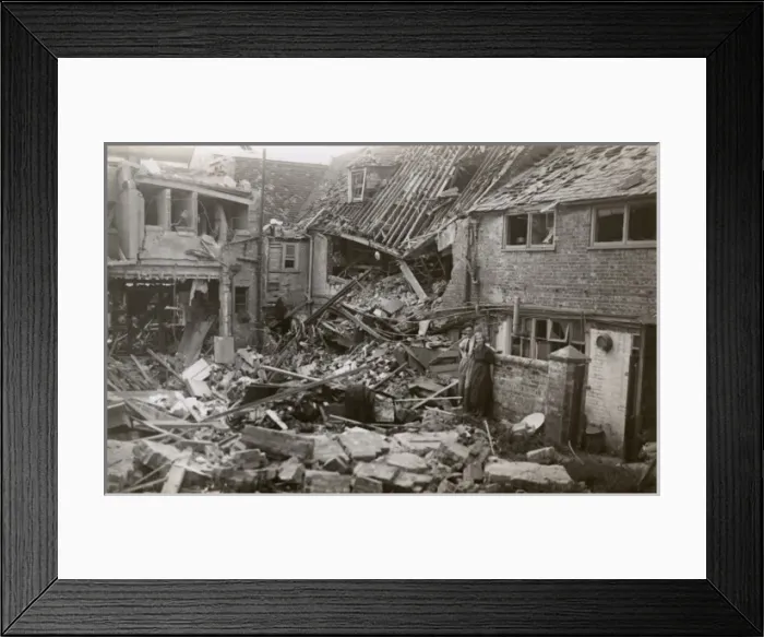 Framed Print : World War Two Bomb Damage Framed Print : World War Two Bomb Damage