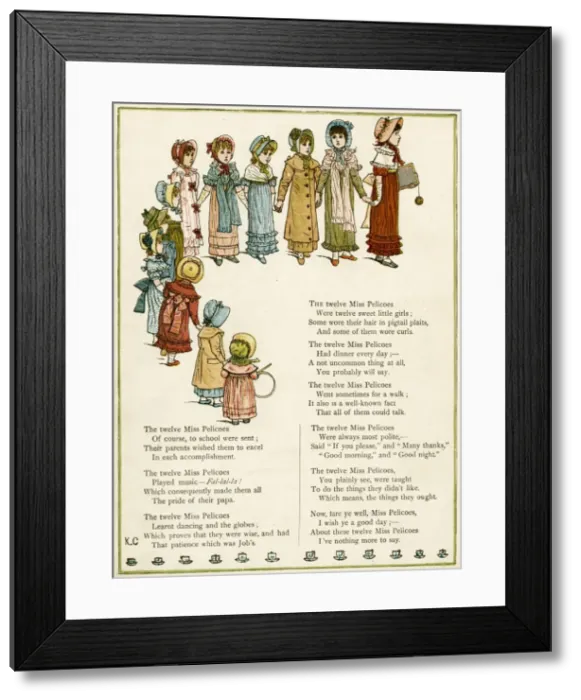 Framed Print : Twelve sisters standing hand in hand Framed Print : Twelve sisters standing hand in hand