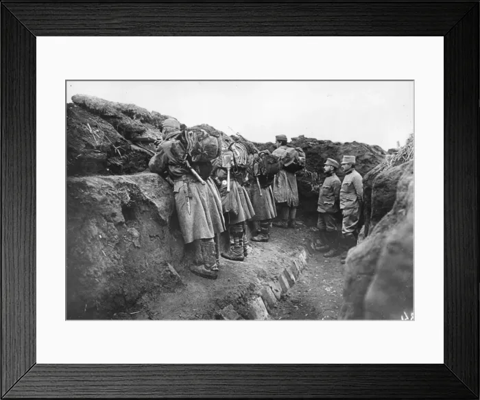 Framed Print : Austrian troops in trench, Eastern Front, Poland, WW1 Framed Print : Austrian troops in trench, Eastern Front, Poland, WW1