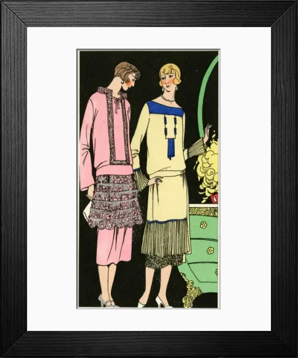 Framed Print : Two ladies in outfits by Philippe et Gaston and Bernard Framed Print : Two ladies in outfits by Philippe et Gaston and Bernard