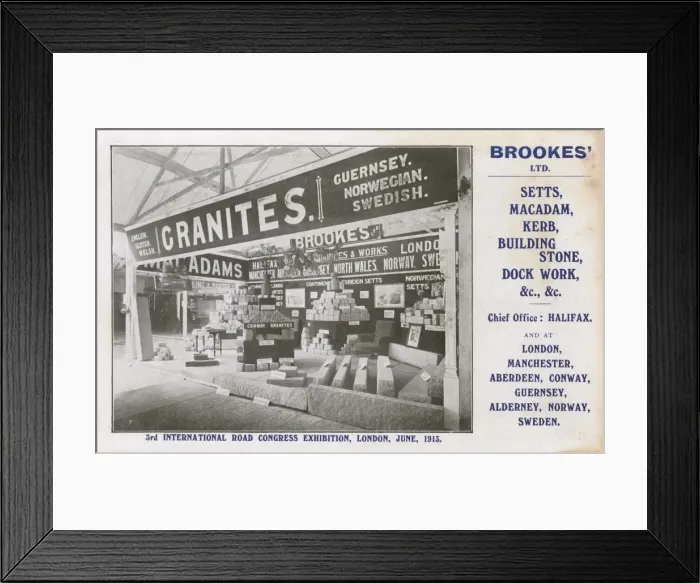 Framed Print : Brookes Ltd. of Halifax - Road building Materials Framed Print : Brookes Ltd. of Halifax - Road building Materials