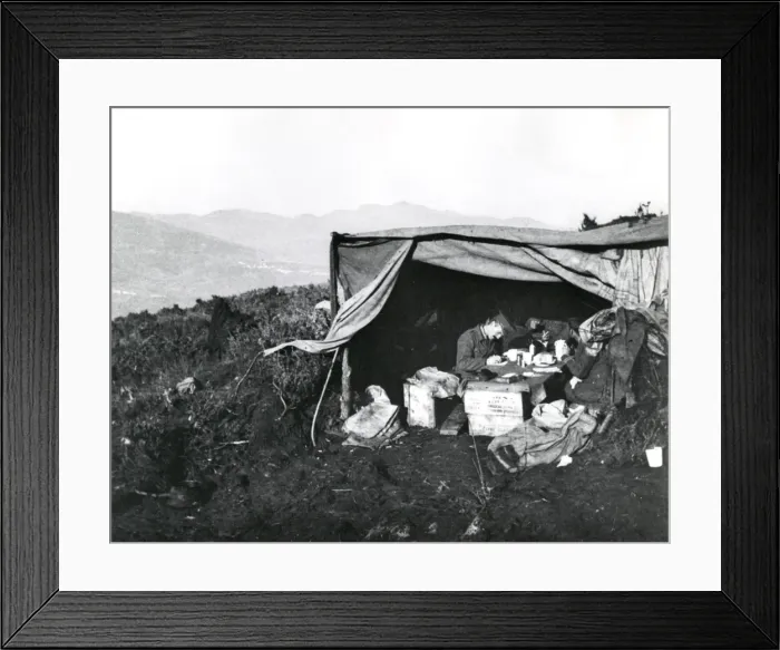 Framed Print : 5th Connaught Rangers bivouac, Salonika Front, WW1