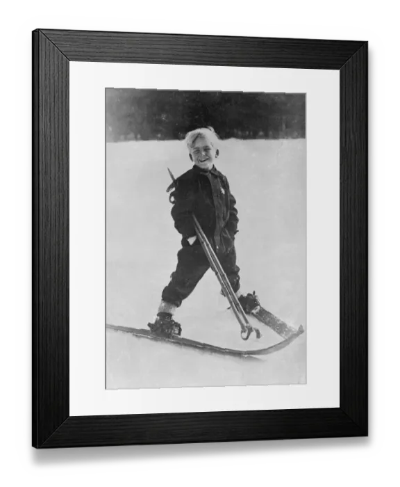 Framed Print : Swedish Boy Skier Framed Print : Swedish Boy Skier