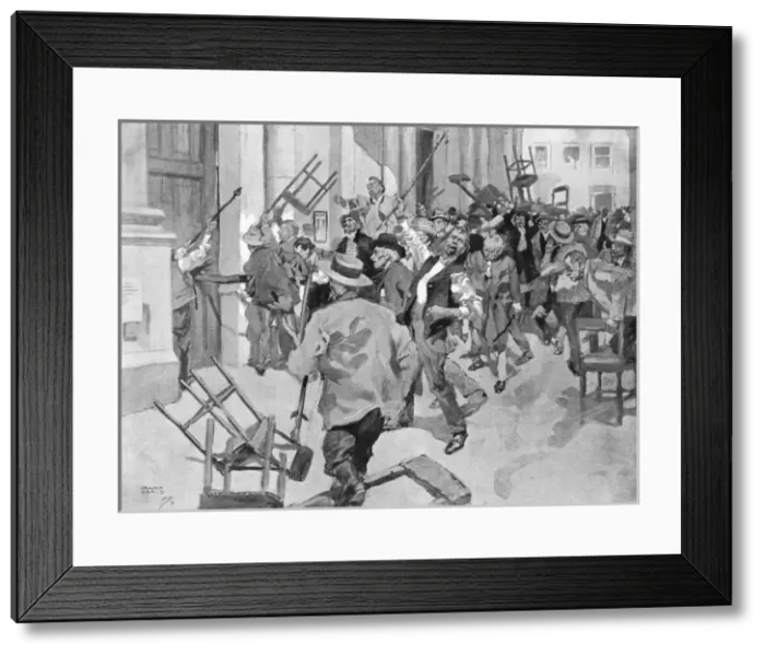Framed Print : Paris Riot Church Raid Framed Print : Paris Riot Church Raid