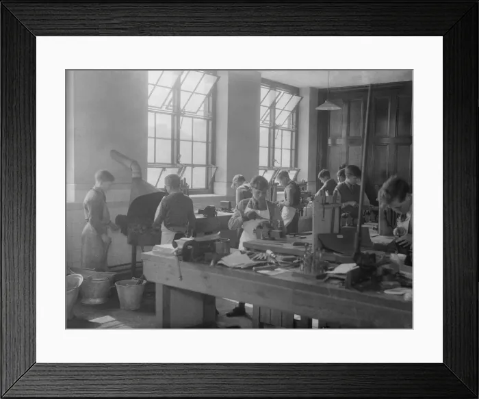 Framed Print : Carpentry Lesson 1930S Framed Print : Carpentry Lesson 1930S