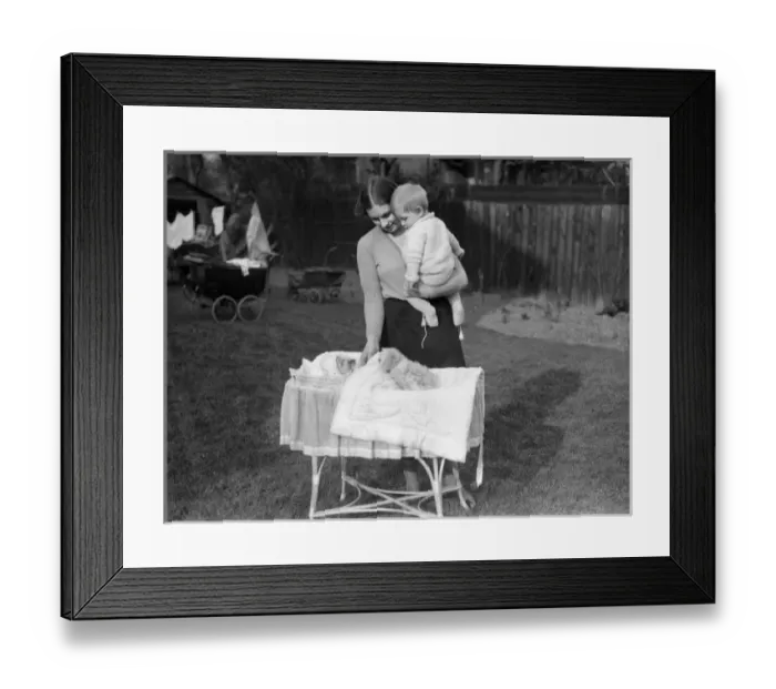Framed Print : Child Meets Baby Framed Print : Child Meets Baby