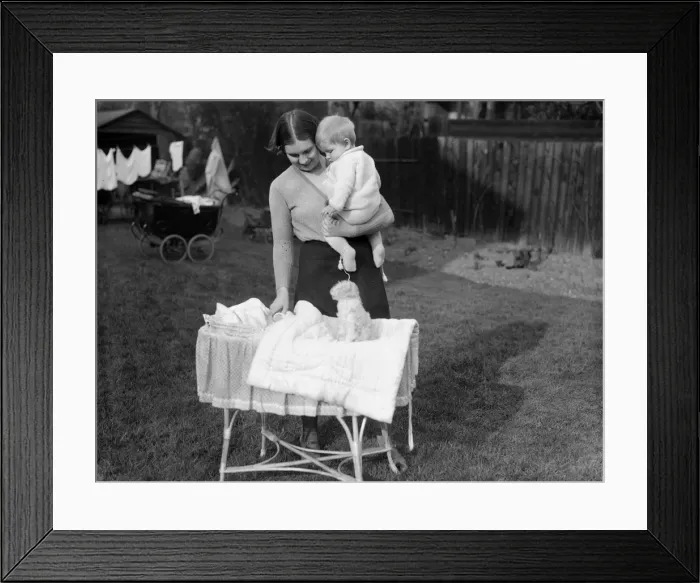 Framed Print : Child Meets Baby Framed Print : Child Meets Baby