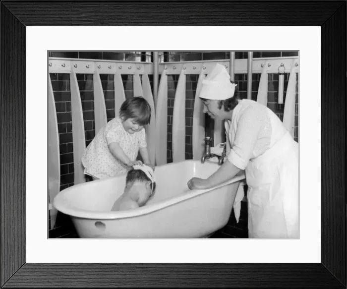 Framed Print : Adoption Society Bath
