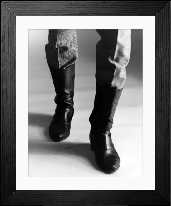 Framed Print : BOOTS. The boots someone is wearing. Date: late 1960s Framed Print : BOOTS. The boots someone is wearing. Date: late 1960s