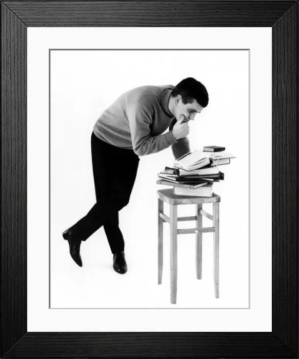 Framed Print : A Man with Books Framed Print : A Man with Books