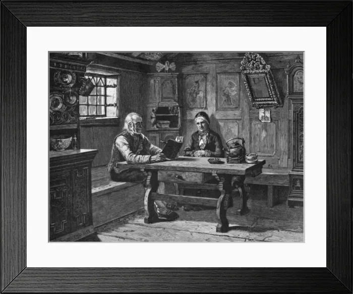 Framed Print : Old Folk and Bible Framed Print : Old Folk and Bible