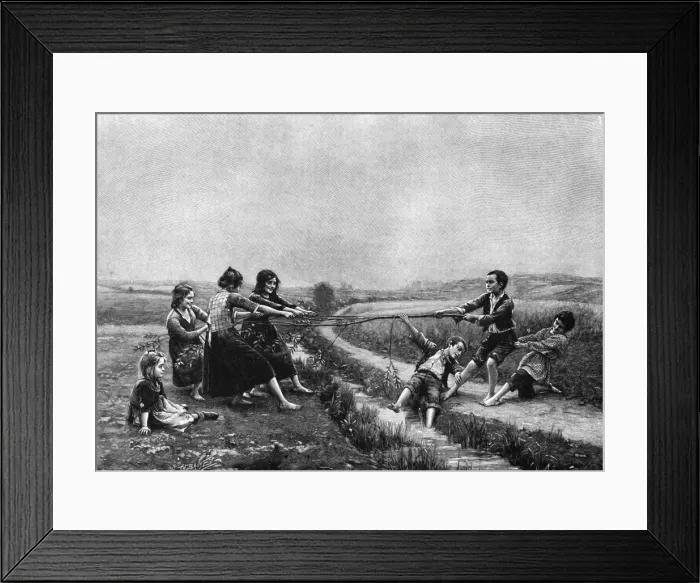 Framed Print : Childrens Tug O War Framed Print : Childrens Tug O War