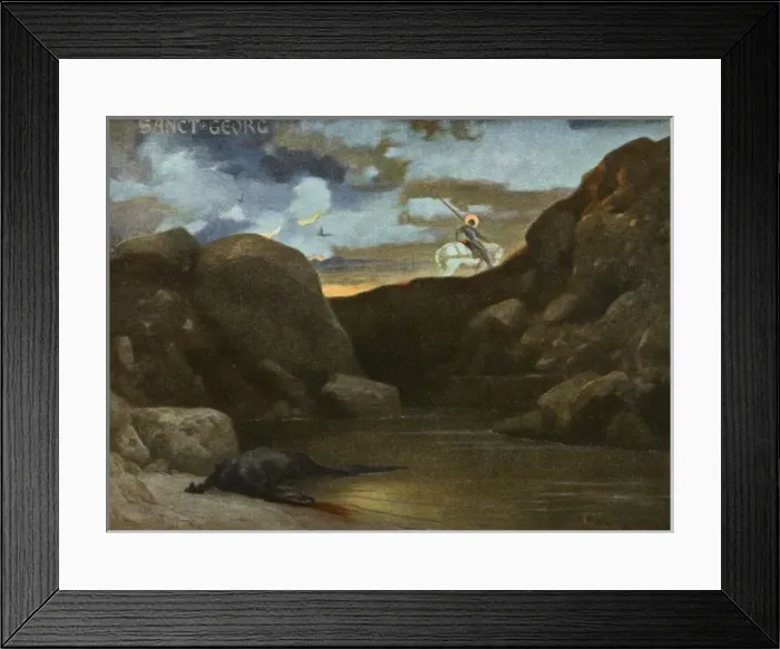 Framed Print : Saint George Rides Away Framed Print : Saint George Rides Away
