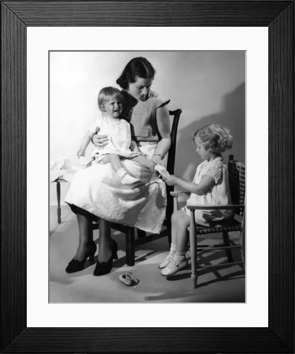 Framed Print : Mother & Children 1940S Framed Print : Mother & Children 1940S
