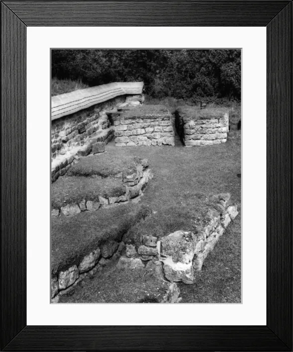 Framed Print : Chedworth Roman villa remains Framed Print : Chedworth Roman villa remains