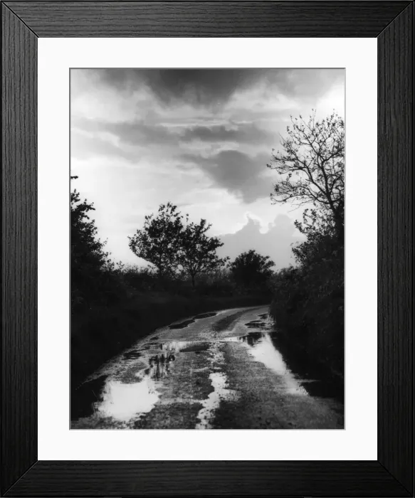 Framed Print : Wet Country Lane Framed Print : Wet Country Lane