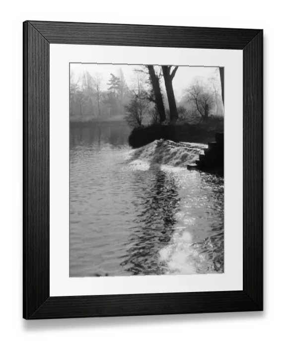 Framed Print : Winter Weir Framed Print : Winter Weir