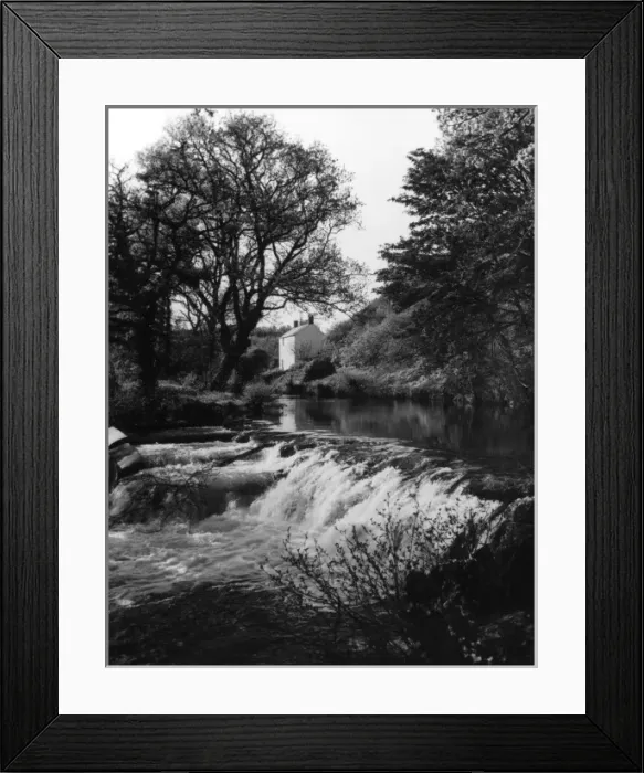 Framed Print : River Teign Weir Framed Print : River Teign Weir