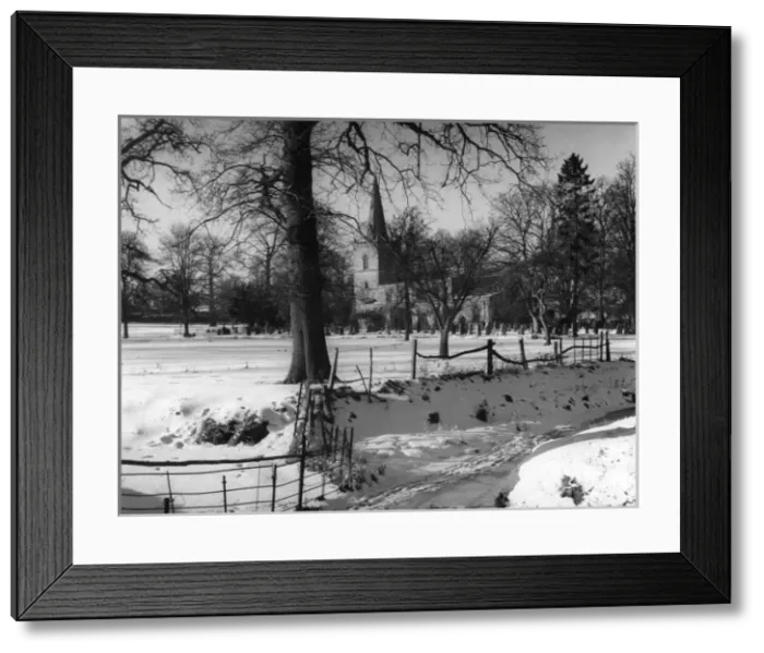 Framed Print : Bugbrooke Snow Scene Framed Print : Bugbrooke Snow Scene