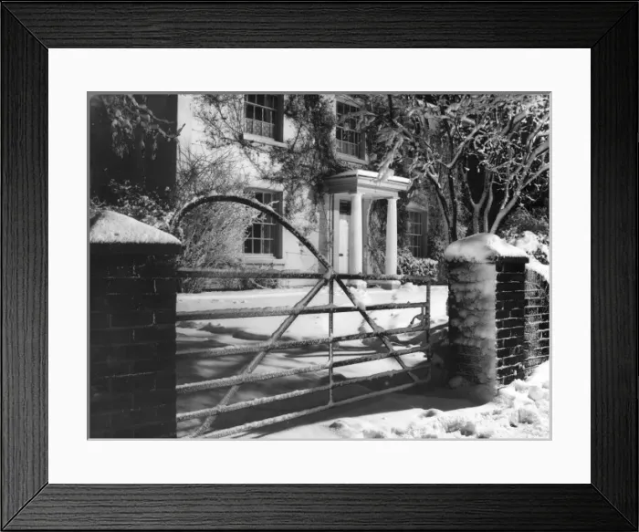 Framed Print : Snowy Georgian Mansion Framed Print : Snowy Georgian Mansion